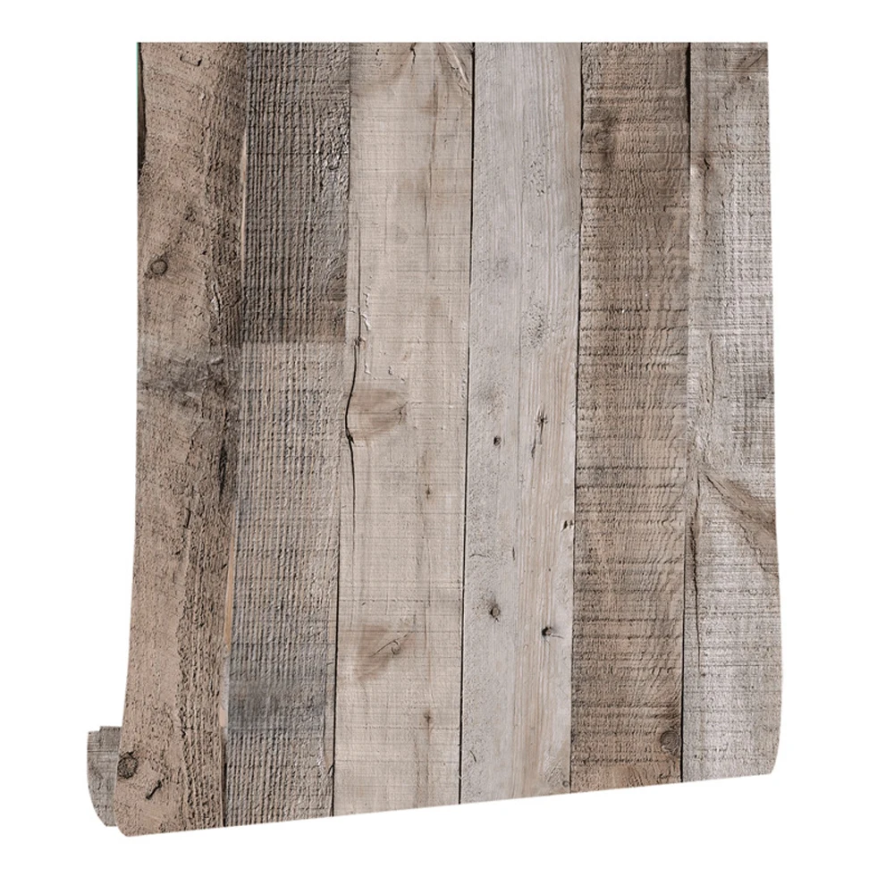 Waterproof Wood Vinyl Wallpaper Roll Self Adhesive Decor Contact Paper