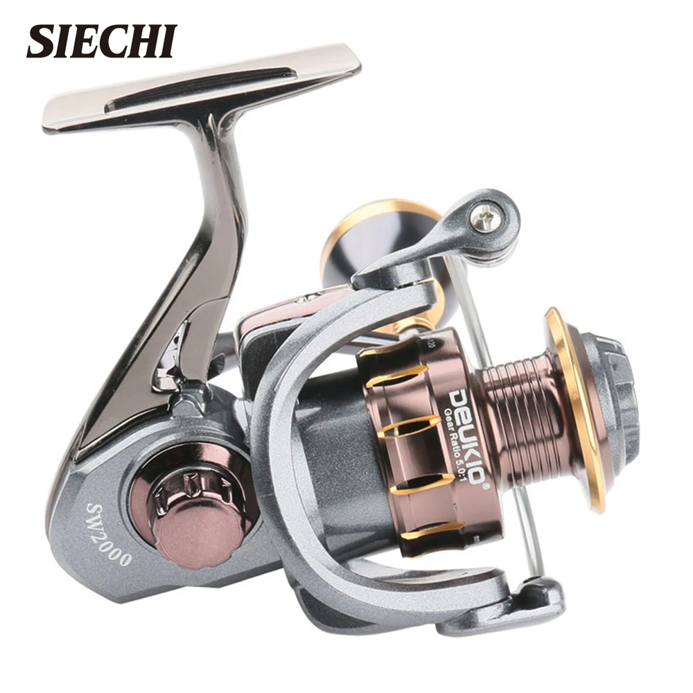 

SIECHI SW 2000-7000 5.0:1/4.7:1 Fishing reel All metal spool spinning Reels One way bearing Spinning Reel carp