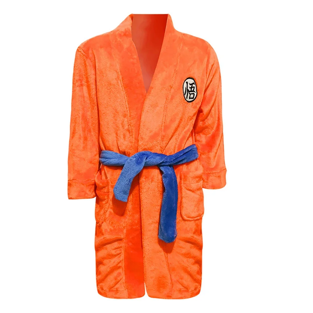 Anime DRAGON Son Goku Kakarotto cosplay costume jumpsuits kigurumi pajamas winter flannel adult men women clothing