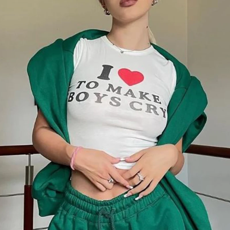 Short sleeved New Elastic Top Women's Letter Printing Women's Sexy T-shift 5 Short sleeved New Elastic Top Women's Letter Printing Women's Sexy T-shift