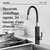Briwellna robinet électrique avec bec universel chauffe-eau 220V robinet de chauffage chauffe-eau instantané robinet en acier inoxydable Geyser 5