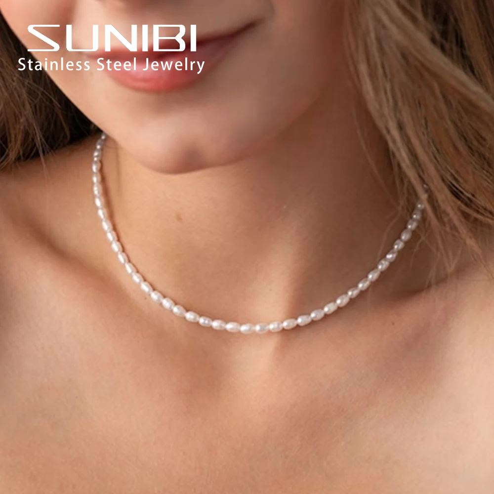 Collana boho in acciaio inossidabile con motivo a spiga di grano, collana da sposa artigianale con chevron floreale poetico, regalo per donne, Francia - Italia