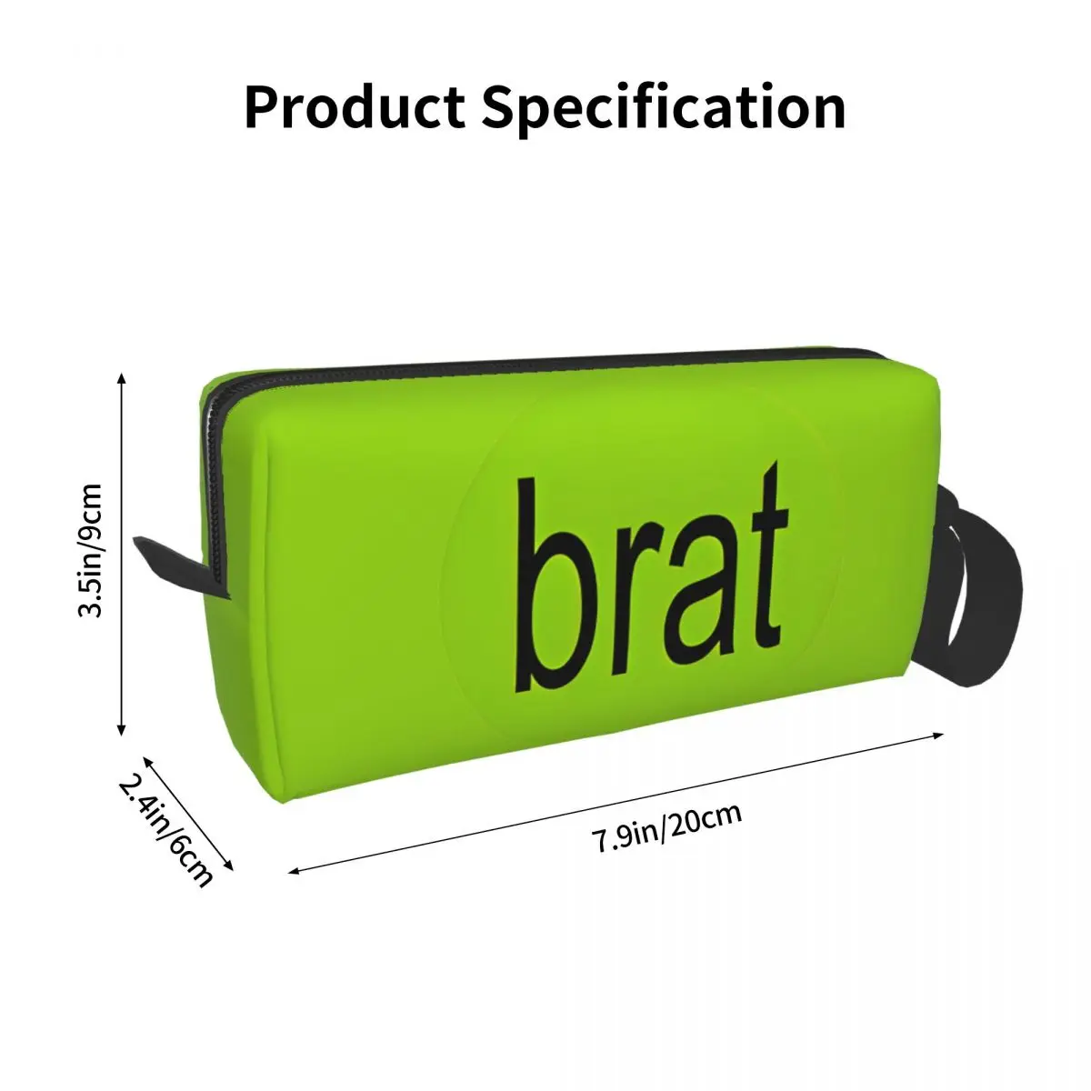 Hyperpop Brat Circle Cosmetic Bag for Women Makeup Bags Charli Xcx Travel Daily Toiletry Bag Organizer Storage Bag 6