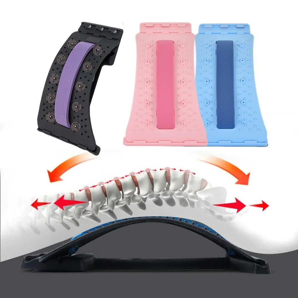 

Lower Back Stretcher Lumbar Massager Magnetic Therapy Multi-Stage Adjustment Waist Relaxation Treatment Pain Relief Scratcher