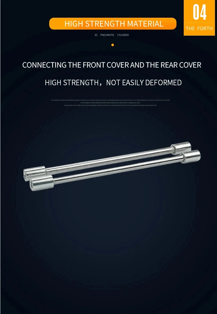 SC Series Pneumatic Cylinder Aluminum Double Acting Tie Rod Type Bore 32‑63mm St