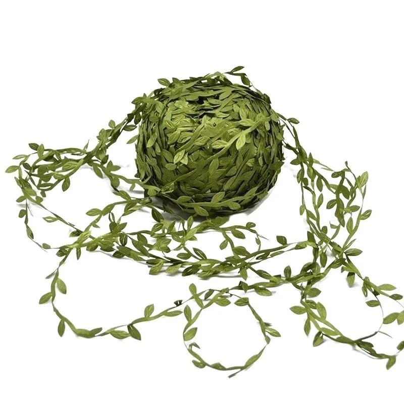 

Green Leaf Rattan Cords Willow Leaf Wreath Decoration Accessories Simulated Green Plant DIY Wreath Material Lighting Supplies