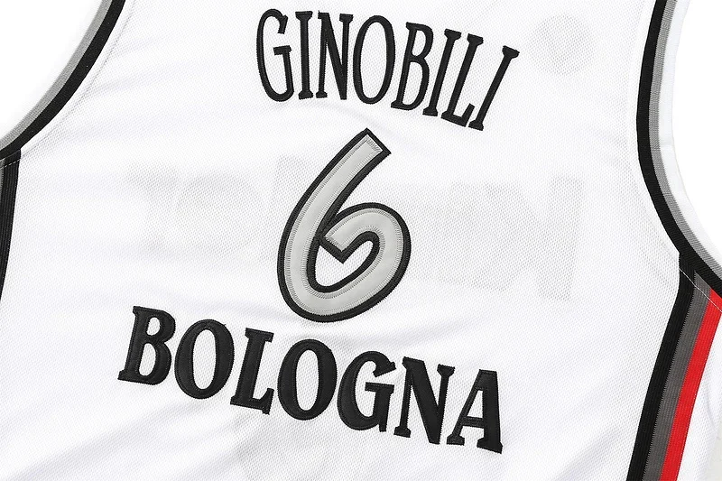 Italia 6 Manu Ginobili Bologna Kinder milano Vitus National man maglie da basket taglia S-2XL