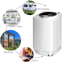 Washing Machine with Built-in Pump Drain 8 LBS Capacity Compact Laundry, Washing Machine 2