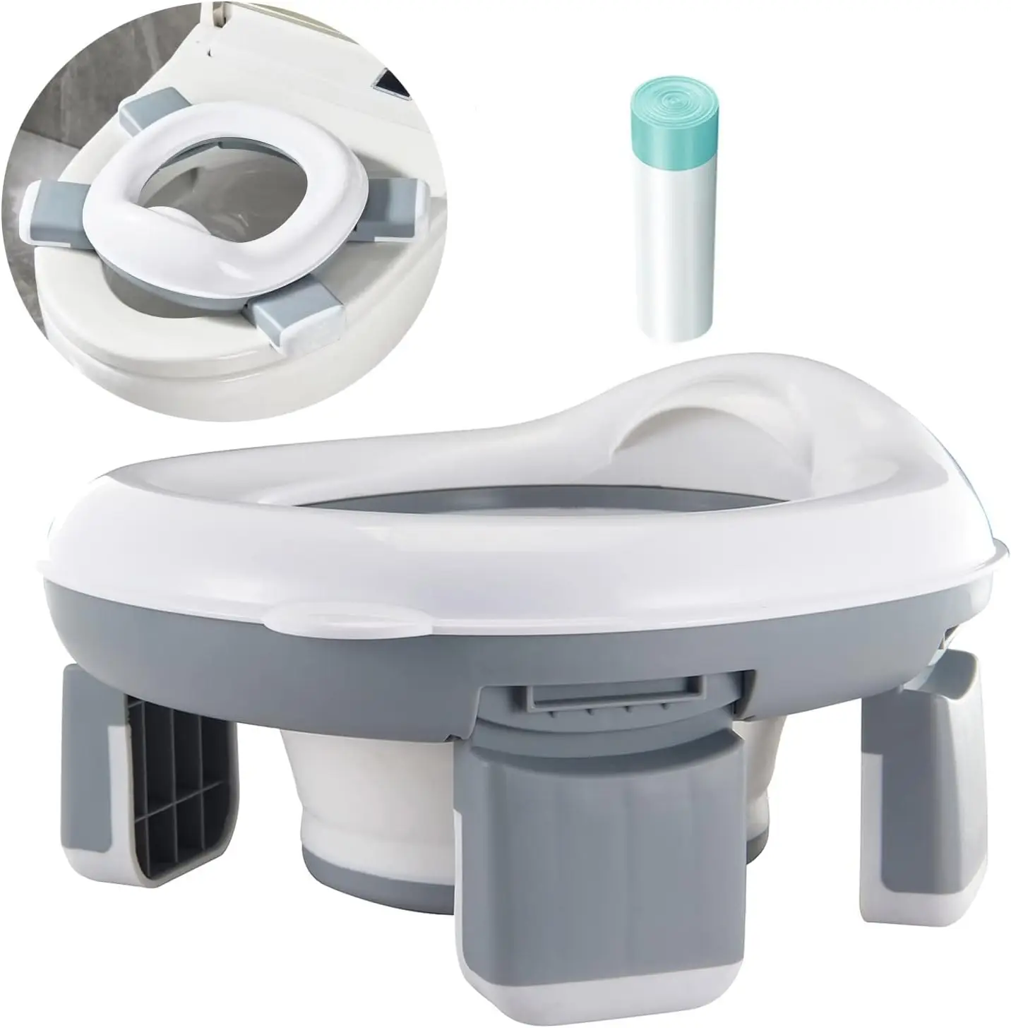 Foldable Potty Trainning Toilet Seat Portable Boys Girls Training Toilet With Splash Guard Baby Safe Trainer Potty Chair Cover 1