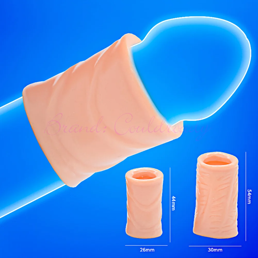 Male Sex Toys 2PCS Penis Ring Erection Enlargement Elastic Cockring Girth Enhancer Dick Sleeve Delay Ejaculation Sex Toys for Men