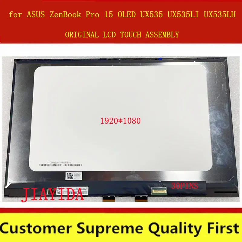 LCD 패널 노트북 화면, 터치 디지타이저 어셈블리, ASUS ZenBook Pro 15 UX535 UX535L UX535LI UX535LH, 오리지널 15.6 인치