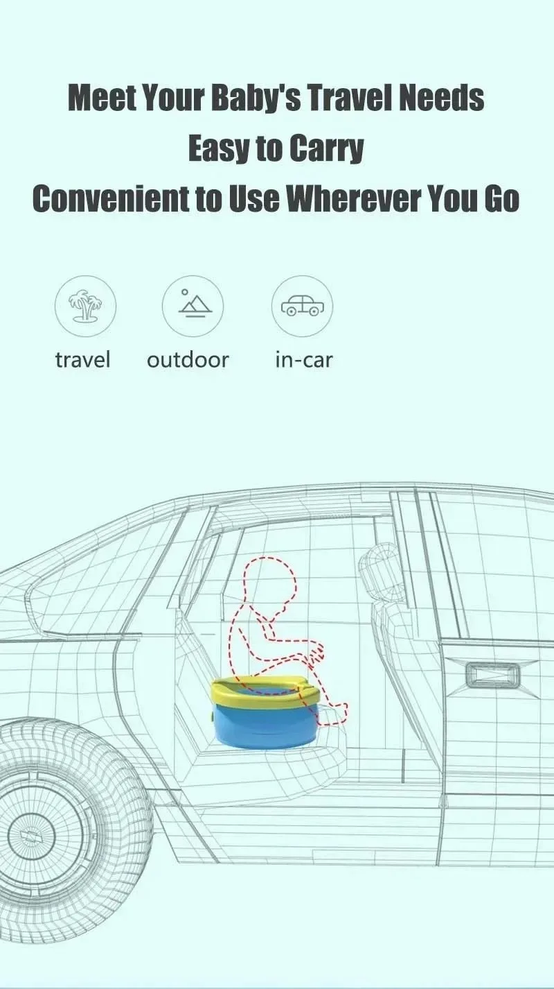 Child Potty Training Seat Folding Travel Baby Toilet Pot Squatty Potty Urinal for Children Baby Pot Child Toilet Portable Potty 7