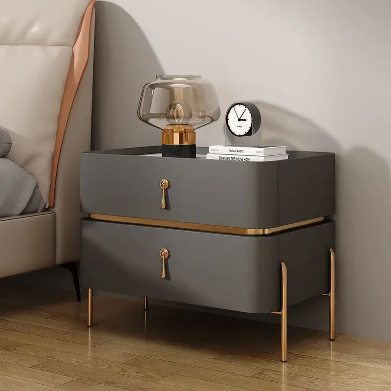 Storage Modern Nightstand Table Drawer Nordic Designer Trendy Nightstand Aesthetic Luxury Mesitas De Noche Bedroom Furniture