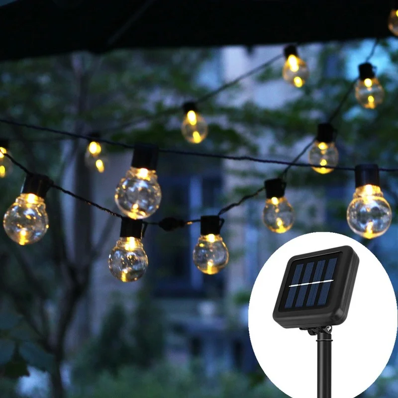 

Solar Outdoor Lights Garland 5cm Big LED Ball String Lamps Street Garland Christmas Home Decoration Fairy Lights Garden Garland