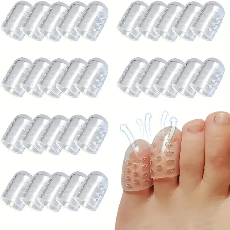 Description Picture 2 of item10PCs/30PCs Toe Anti-Wear Protective Cover Silicone Toe Sleeve