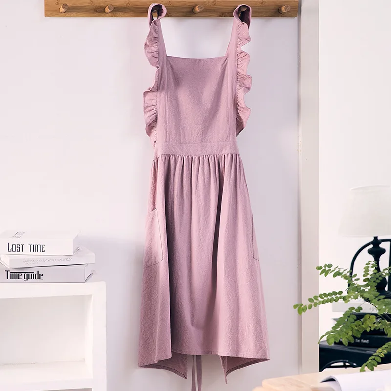 Grembiule Da Donna In Cotone Abito Schort Mandil Para Manicurista Gremboule Cucina Delantales De Cocina De Mujeres Salon Kitchen Accessor