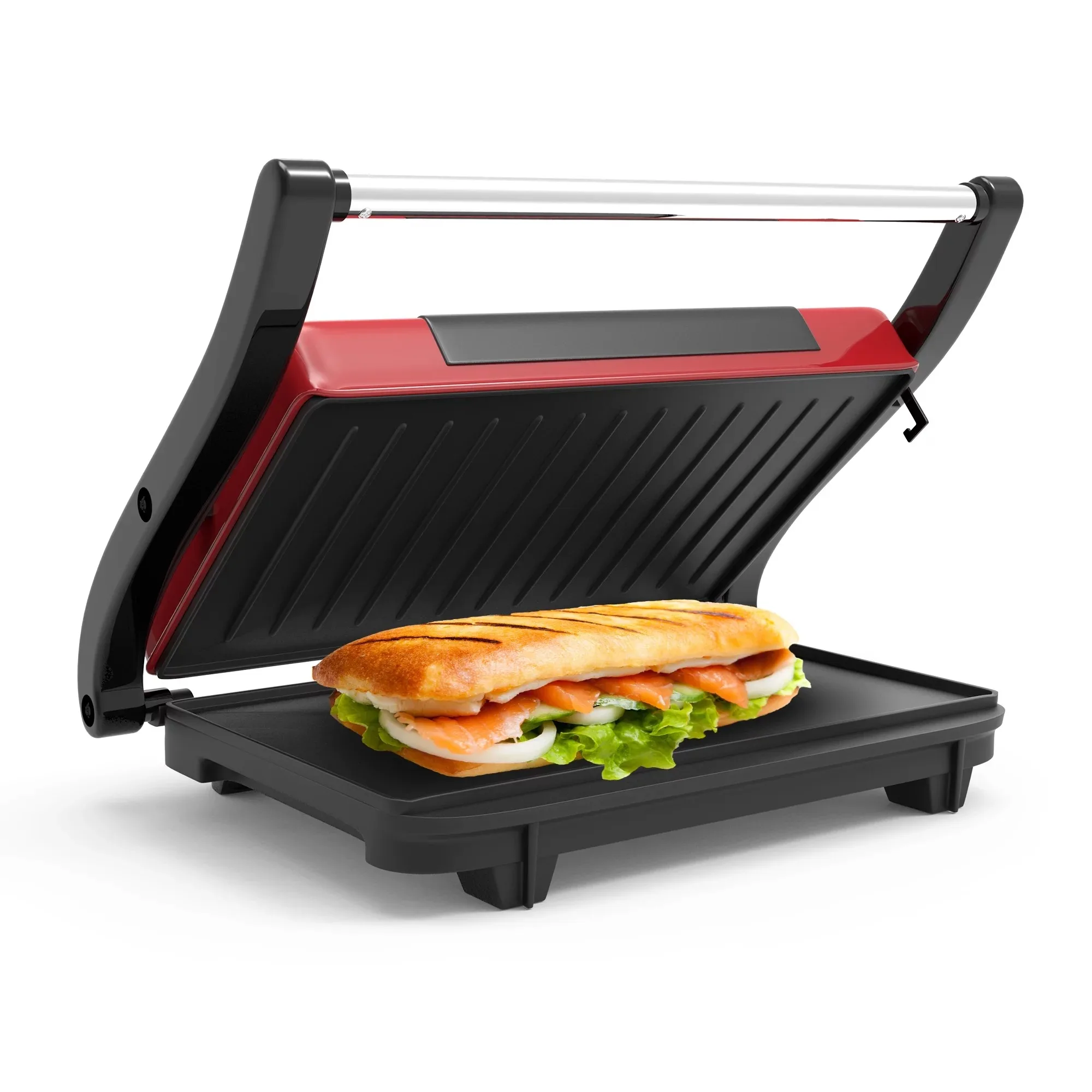 

Non-Stick Grill and Panini Press Red