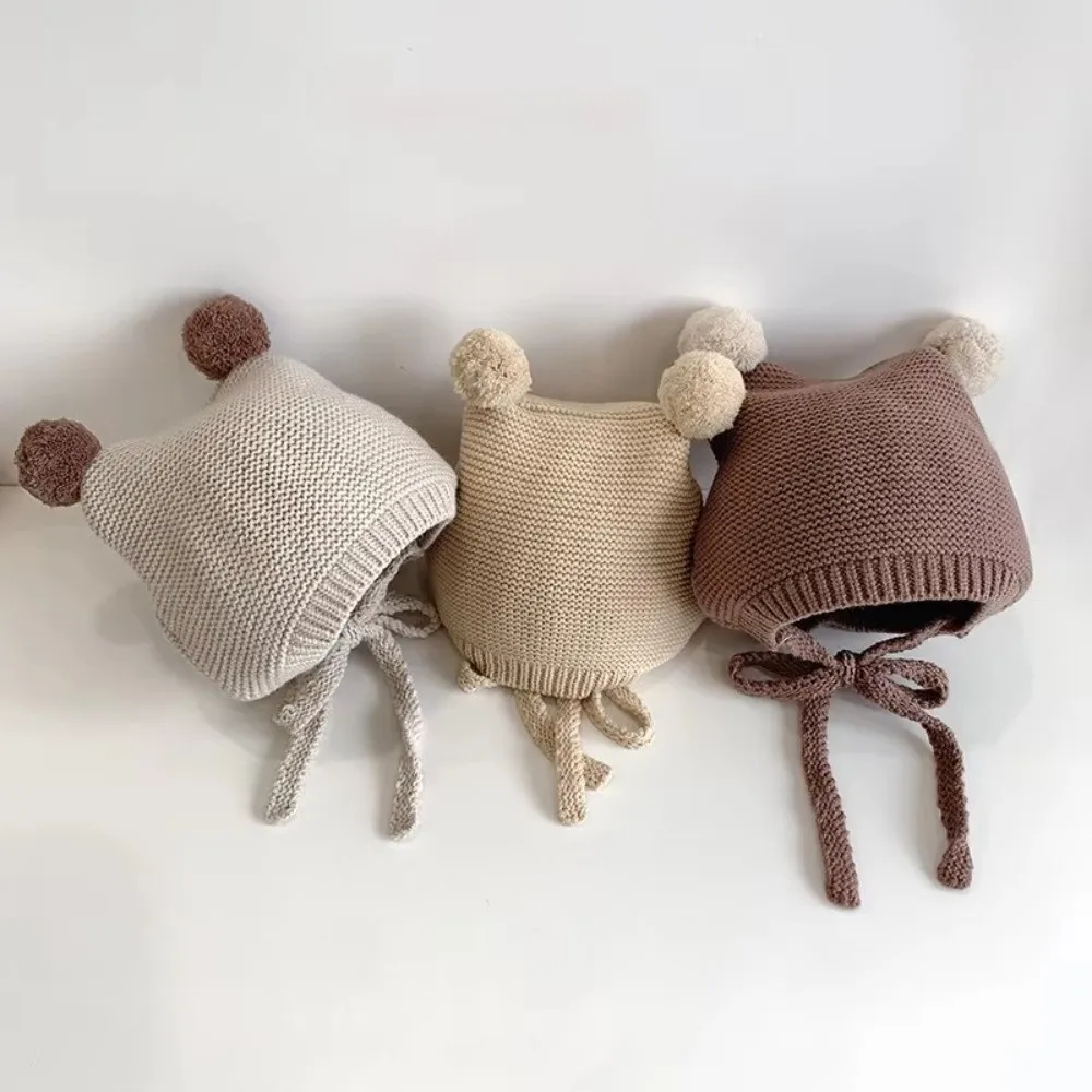 Woolen Crochet Baby Ear Protection Hat for Winter