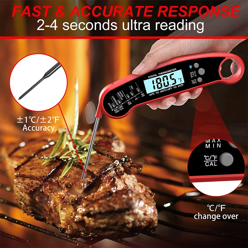 Waterproof Ultra-Fast Digital Meat Thermometer