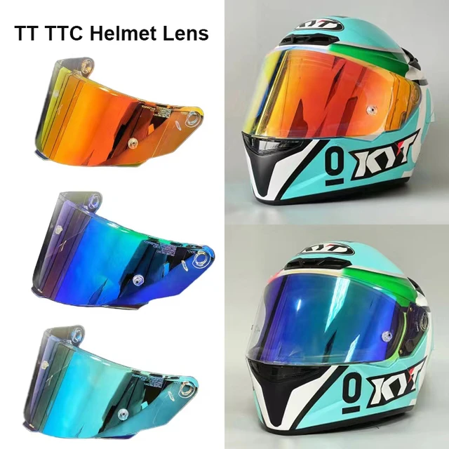 Poner Ennegrecer Comunista KYT TT COURSE Motorcycle Helmet Visor Lens Full Face Helmet Casco Moto  Accessories Windshield Anti-UV KYT Capacete TTC VESC-8 - AliExpress