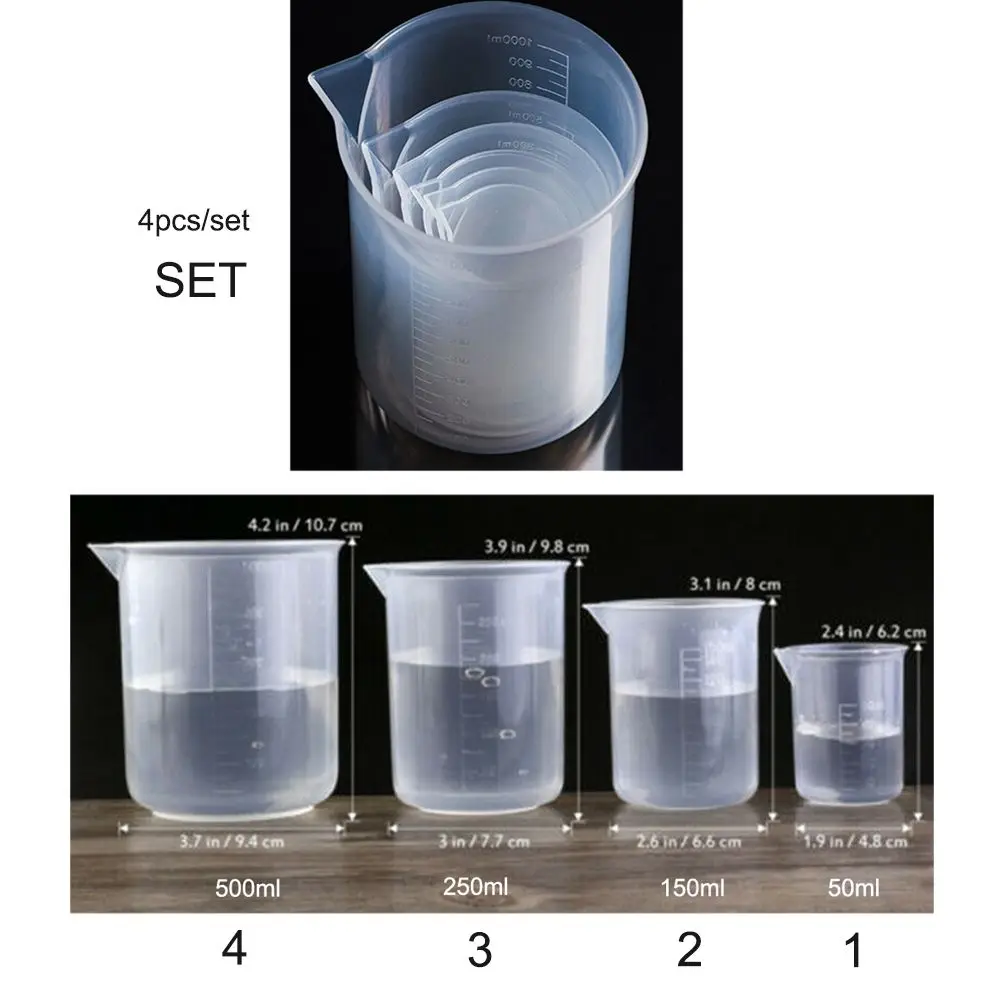 Plastic Transparent Measuring Cup plastic measuring cup Laboratory Beaker Pour Spout Liquid Jug Graduated Cup Measurement Tool Kitchen Baking Supply