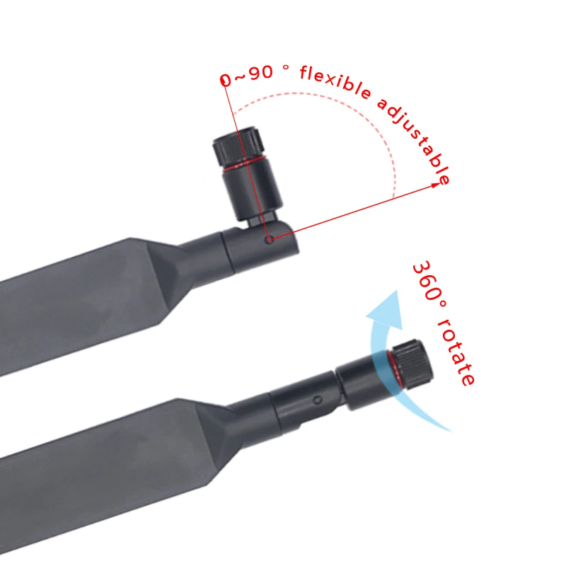 Antena de Roteador de Banda Dupla Chicote de Borracha Dobrável Antena com Sma Omni Wifi Melhoria de Sinal 12dbi 2.4g 5g 5.8g - Image 4