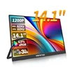 HGFRTEE 14.1inch Mobile Portable Monitor IPS Second Game Screen Extended Display for Laptop with Bracket For xbox/raspberry Pi 2