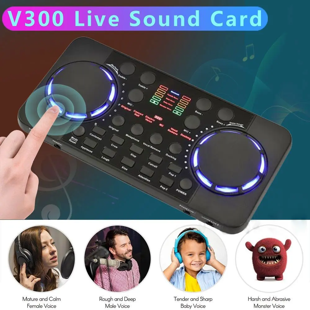 

Mini Cell Phone Sound Card Audio Set Interface External Usb Live Microphone Sound Card Bluetooth Function for Mobile Phone