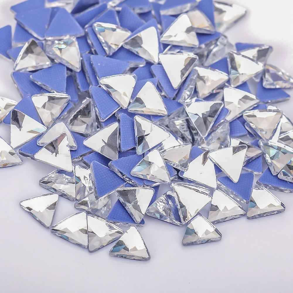 VC 100 Stück/500 Stück Glas 3D Hot Fix Strasssteine Flatback Strass Glitzer Diamant Kristalle glänzend DIY Handwerk Dekoration – Detail 7
