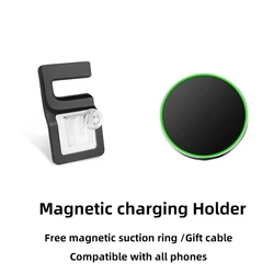 Premium Wireless Charging Car Phone Holder with Special Fixed Bracket Base - Interior Accessory (Magnetic charging)