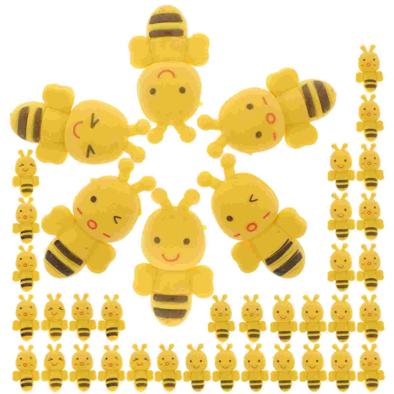 

40 Pcs Eraser Bee Painting Erasers Kids Cartoon Taste Funny Shaped Adorable Pencil Child Stationery