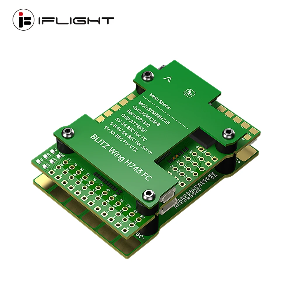 

IFlight BLITZ Wing H743 Flight Controller Ardupilot / INAV 2-8S LIPO for RC FPV Fixed-Wing Drone