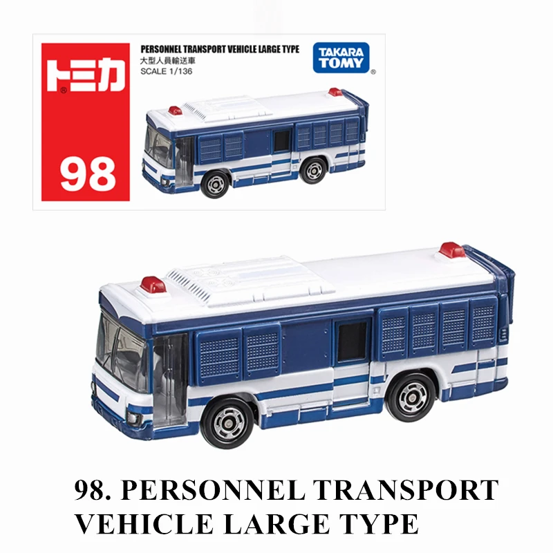 

Takara Tomy Tomica Cars, Scale Model 98. PERSONNEL TRANSPORT VEHICLE LARGE Replica, Kids Room Decor Xmas Gift Toys for Baby Boys
