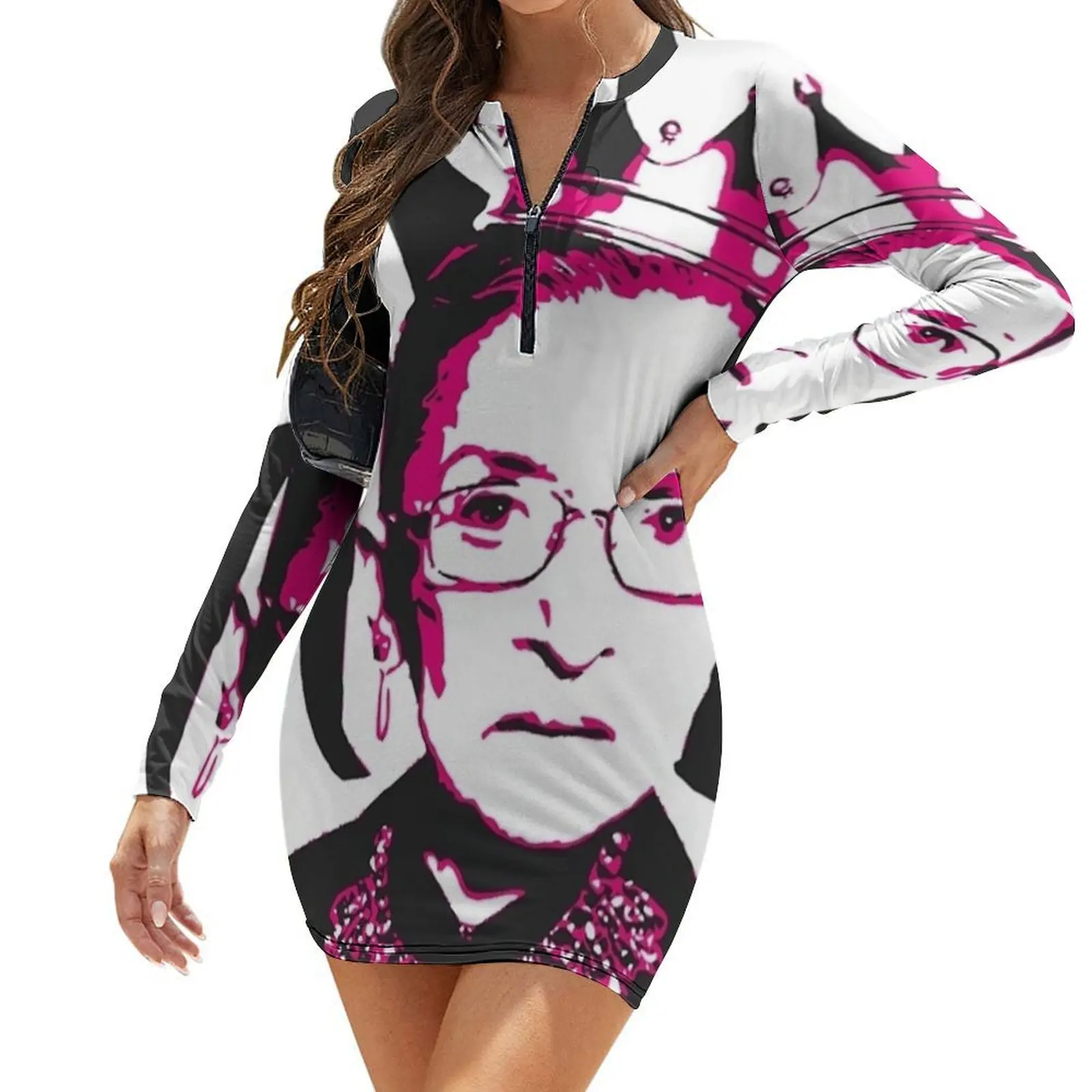 

RBG Notorious Long-Sleeve Bodycon Dress purple dress summer women's dress 2024 evening women