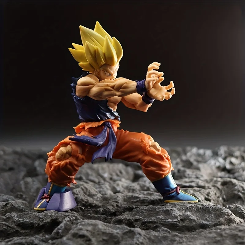 16CM PVC Action Figures Model Dolls Dragon Ball Z Kamehameha Son Goku Figure Super Saiyan Kakarotto Toys for Children Gifts