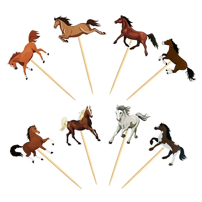 Horse Shape Cake Toppers, Miniature Toys, Horse Racing, Birthday Cowboys, Cake Decorations, Party Supplies