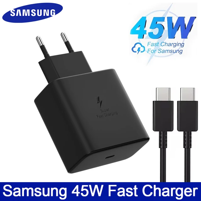 Samsung 45w Super Fast Charger PD Adapter EU US Type C Cargador For Galaxy S26 S25 FE S24 Ultra S23 Plus A55 A56 M55 Tab S11 S10 1