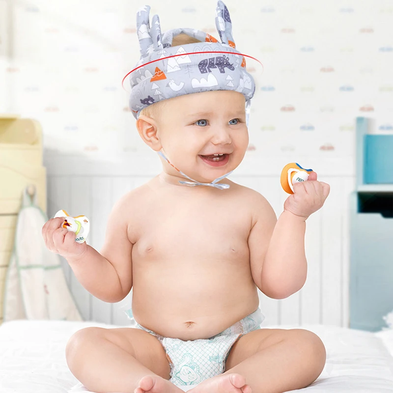 Baby Verstellbarer Schutzhelm Anti-Schock-Gehhelm Für Kleinkinder Helmet #E0Y 