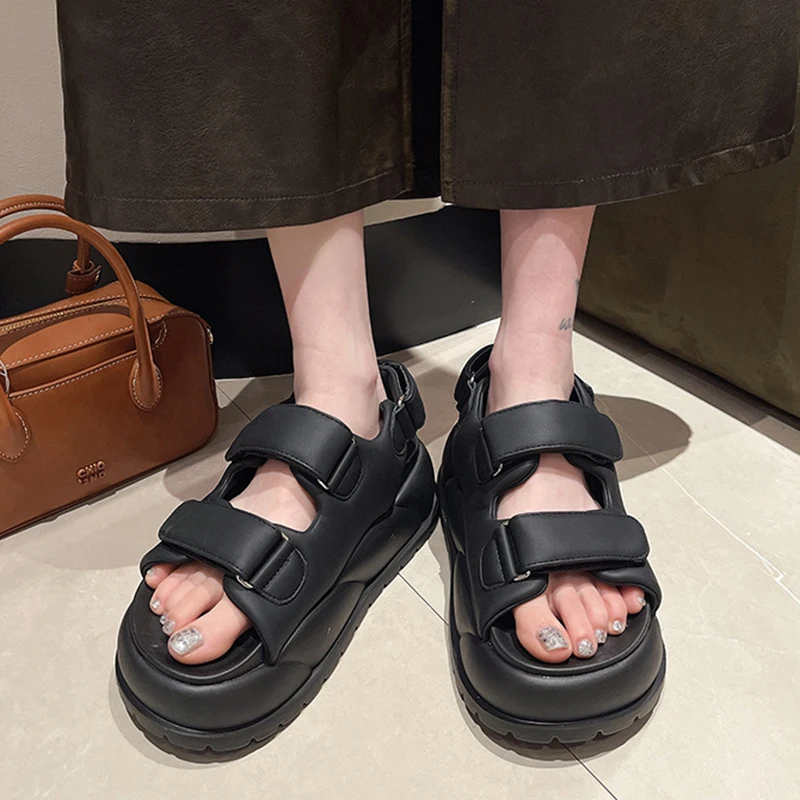 Summer New Fashion Trend Thick Soled Comfortable Sandals Thick Soled Beach Sandals Ladies Comfortable Leisure Shoes Size 35-40