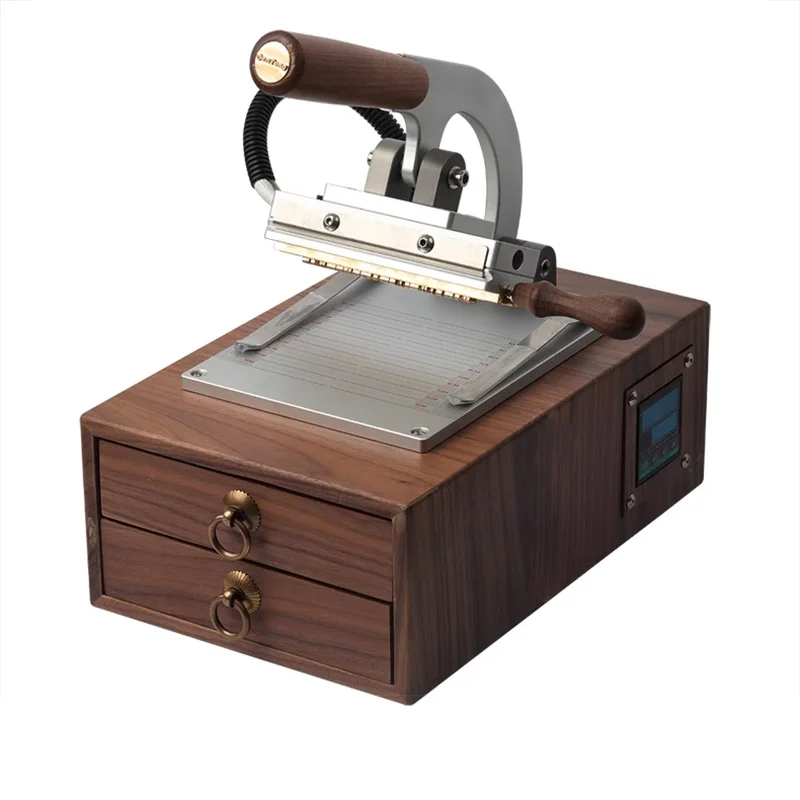 WT-90XT Hot Foil Stamping Machine Manual Box Type Bronzing Machine for Leather and Wood Branding Embossing Heat press