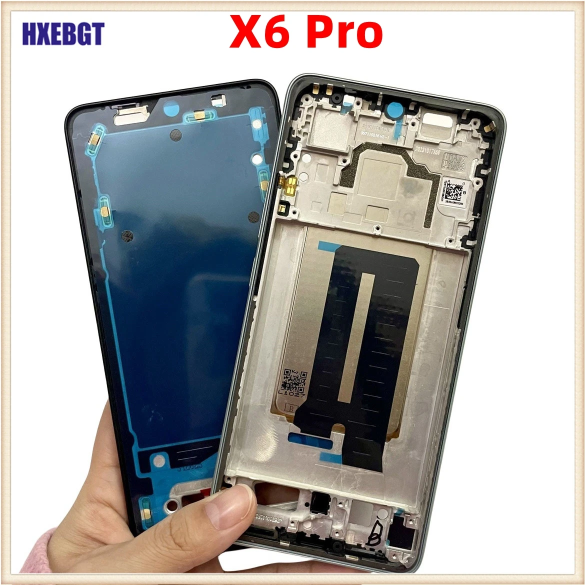 

Original For Xiaomi Poco X6 Pro 5G LCD Front Frame Bezel Middle Faceplate Housing Chassis + Buttons Smartphone Repair Parts