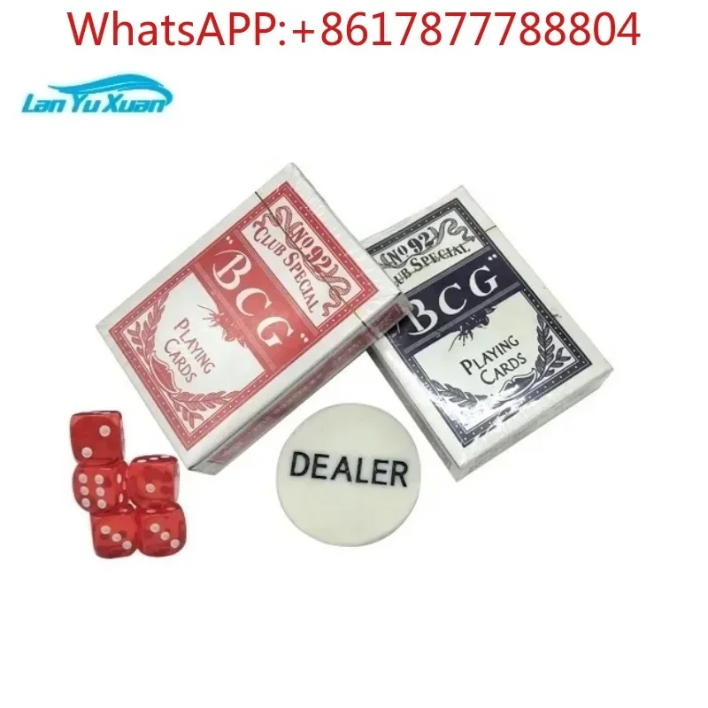 500 pcs Clay poker chips with silver aluminum case set include 2 sets poker cards and 1 white dealer 3