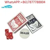 500 pcs Clay poker chips with silver aluminum case set include 2 sets poker cards and 1 white dealer 3