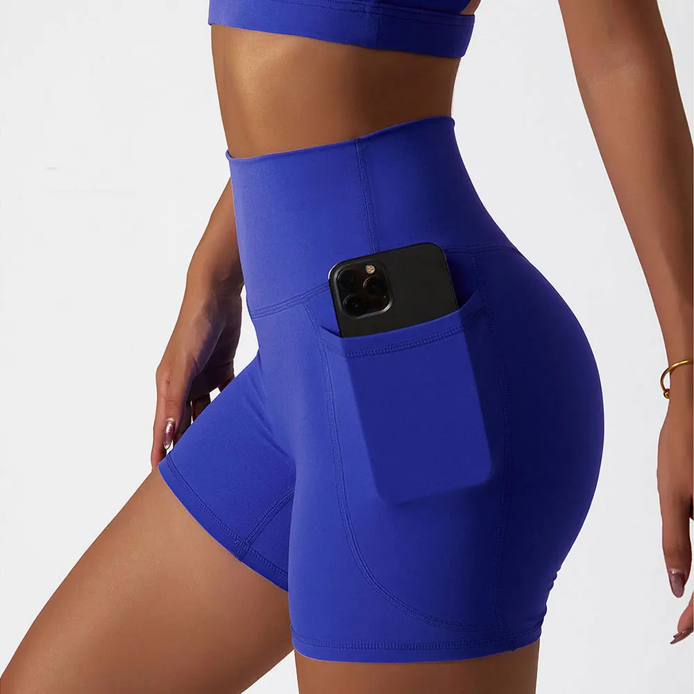 LXNMGO Pantalones Cortos De Yoga De Cintura Alta De 2/7 Para Mujer, Control De Barriga