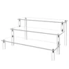 Acrylic Display Risers Clear 4 Tier Perfume Display Holder 30CM Toys Retail Display Rack Jewelry Rack for Decorating/Organizing 5