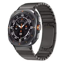 Premium Stainless Steel Link Metal Watchband Bracelet - Universal Fit - Galaxy 2025 Ultra (Gray)
