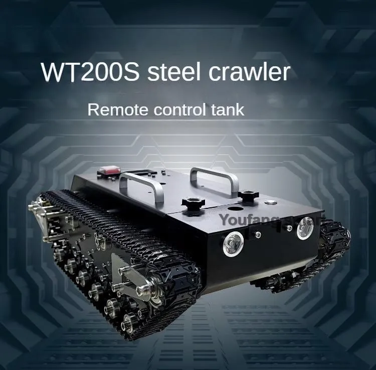 30kg Load RC Tank Chassis Metal Track 12VDC Motor Shock Absorption for STM32 Controller with FS Handle Programmable Robotic Car