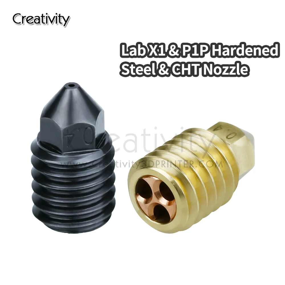 

3D Printer Accessories Lab X1 Brass Nozzle High Temperature Resistance 500℃ For Carbon X1 Combo P1P 3D Printer CHT Steel Nozzle