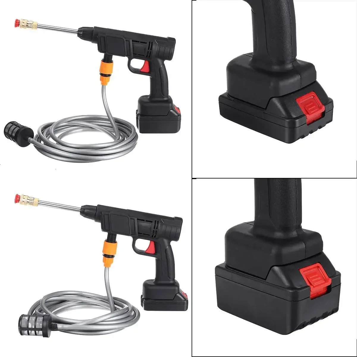 70Bar 1500W Wireless High Pressure Car Wash Washer Gun 50000mah Foam Generator Water Gun Spray Cleaner for Makita 18V Battery 4