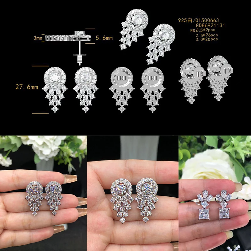 Jewelry IGI/GIA HPHT CVD Lab Diamond 10K/14K/18K Necklace Rings Earrings Moissanite Natrual Gem Stone